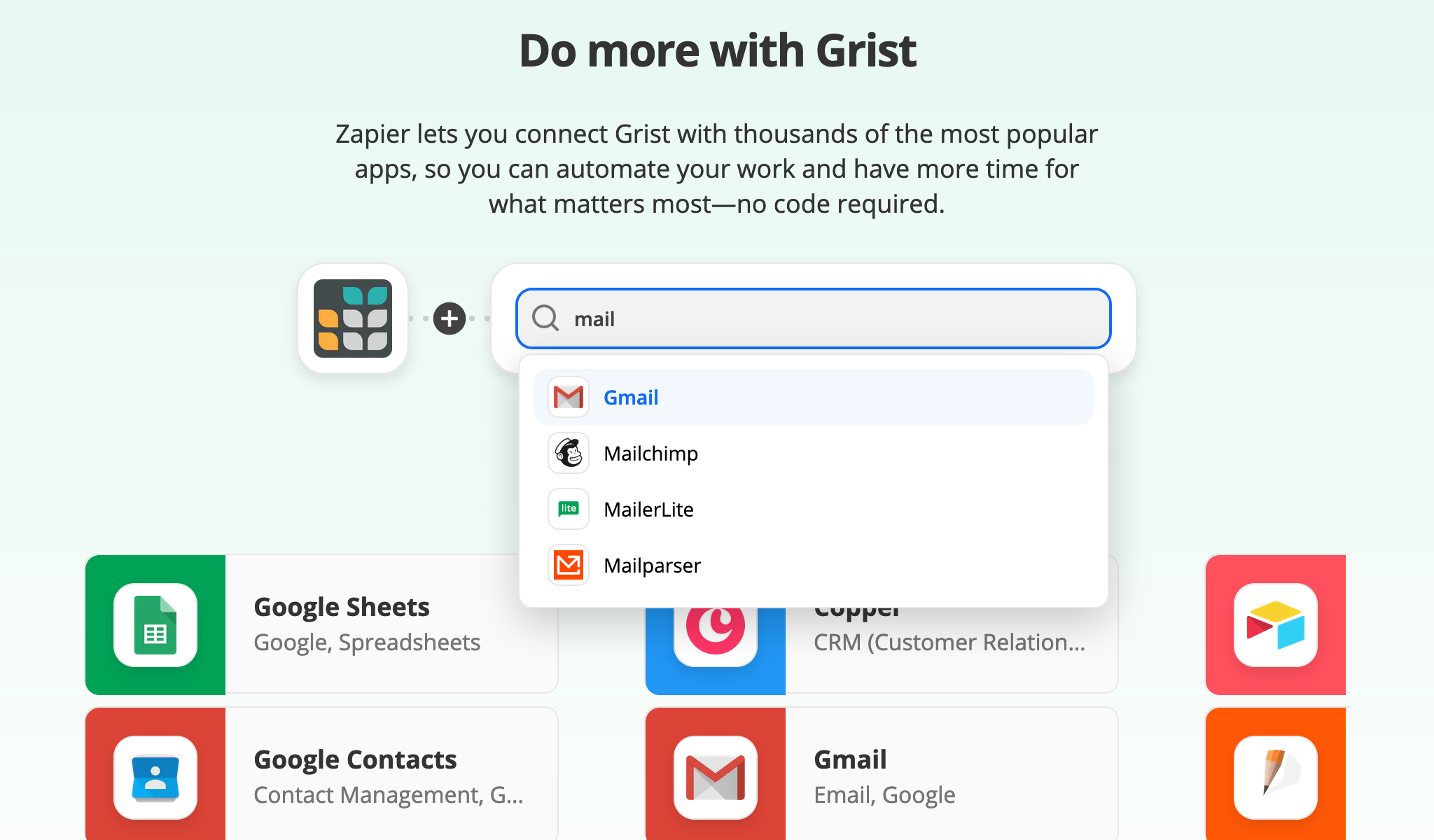 zapier mail options